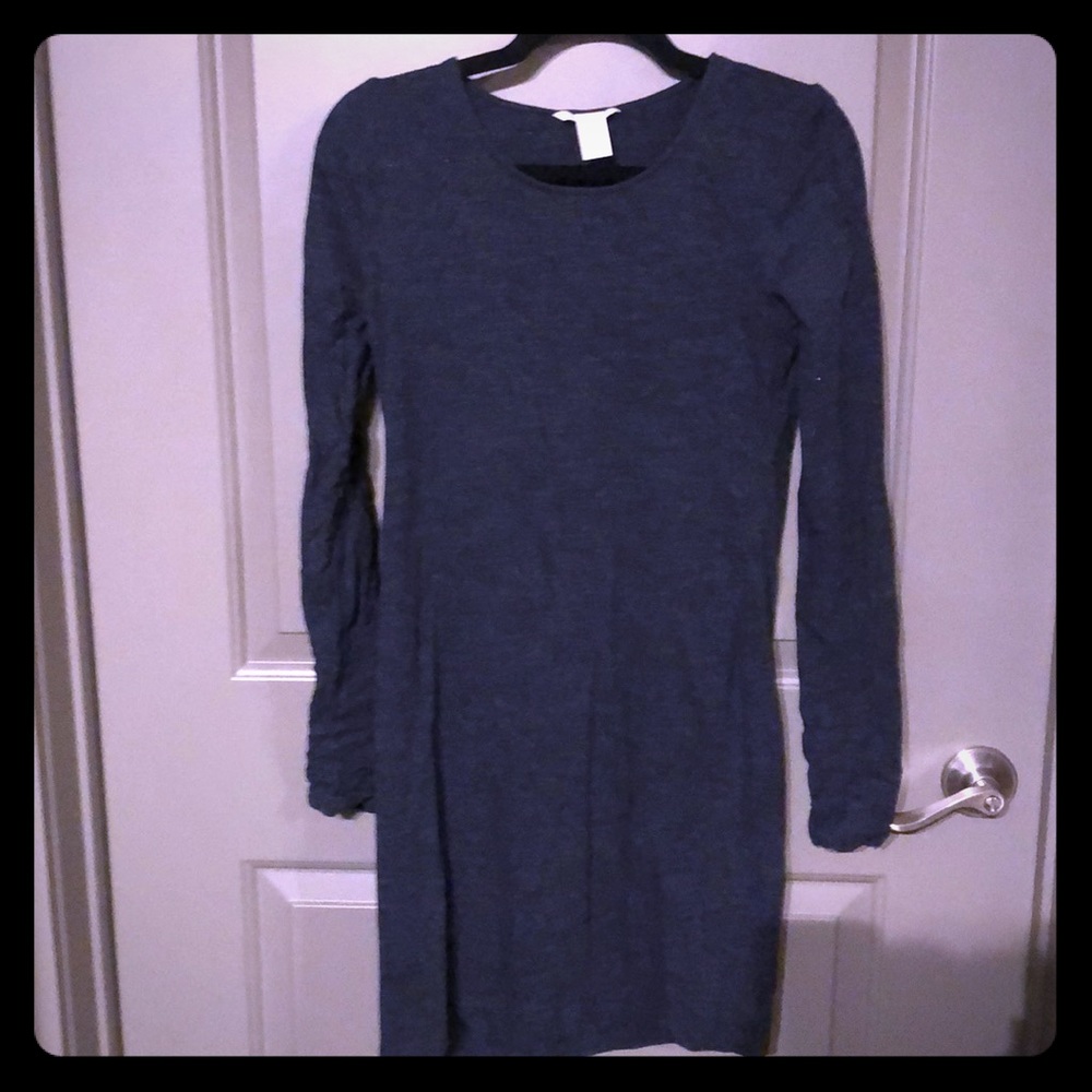 H&M’s basic dress in charcoal navy blue